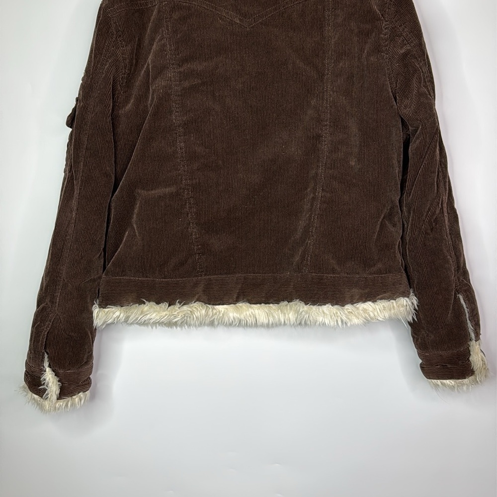 Grizzly Sherpa Lined Snap Button Up Corduroy Jack… - image 6